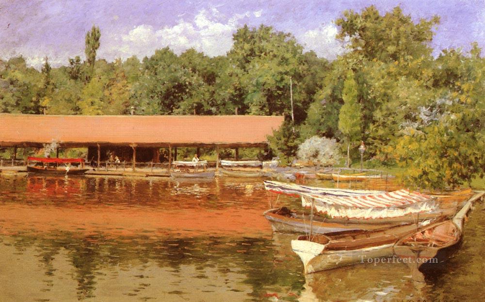 Boat House Prospect Park impressionism William Merritt Chase Oil Paintings